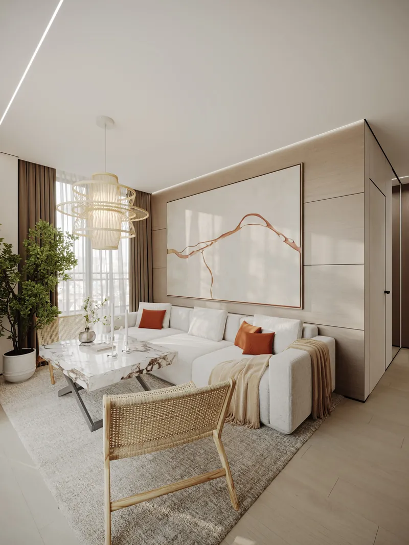 Two-bedroom apartment: living room — Lagoon Resort Batumi, Batumi