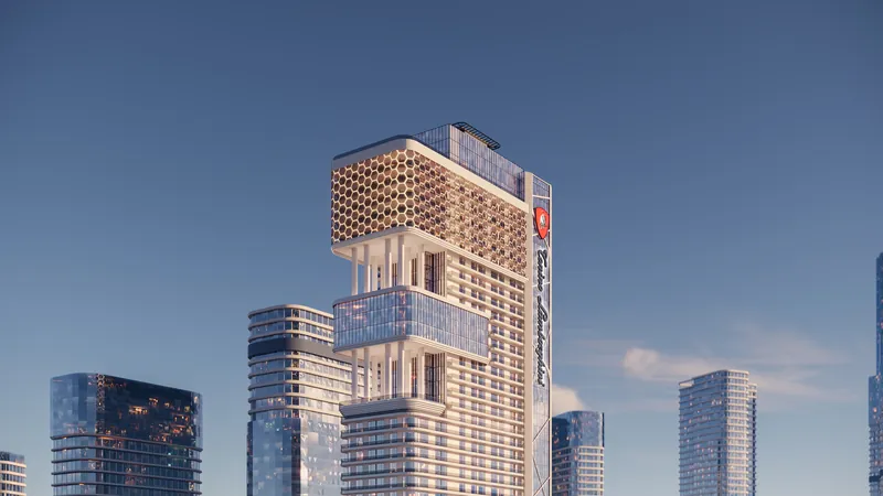 The upper floors and crown of the tower — Tonino Lamborghini Tower, Batumi