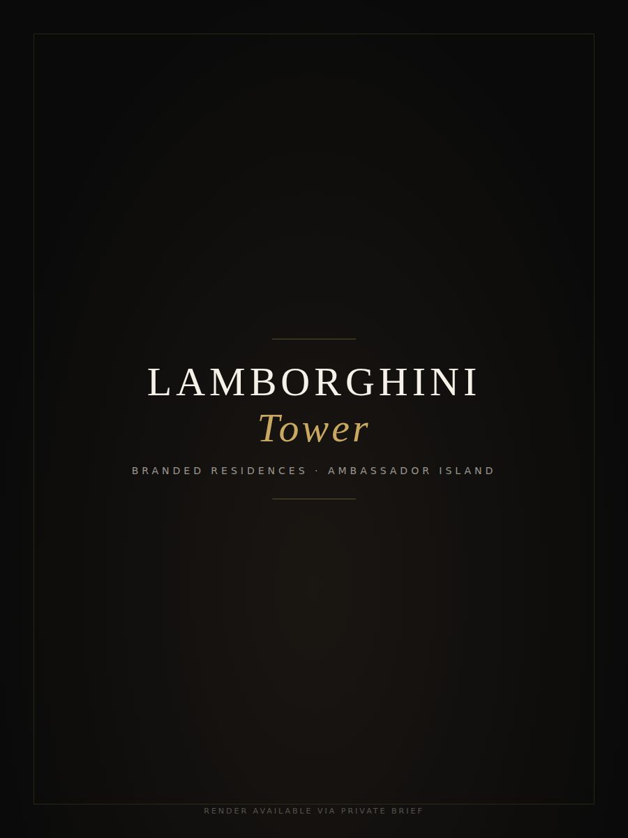 Lamborghini Tower — branded luxury residences on Ambassador Island, Batumi