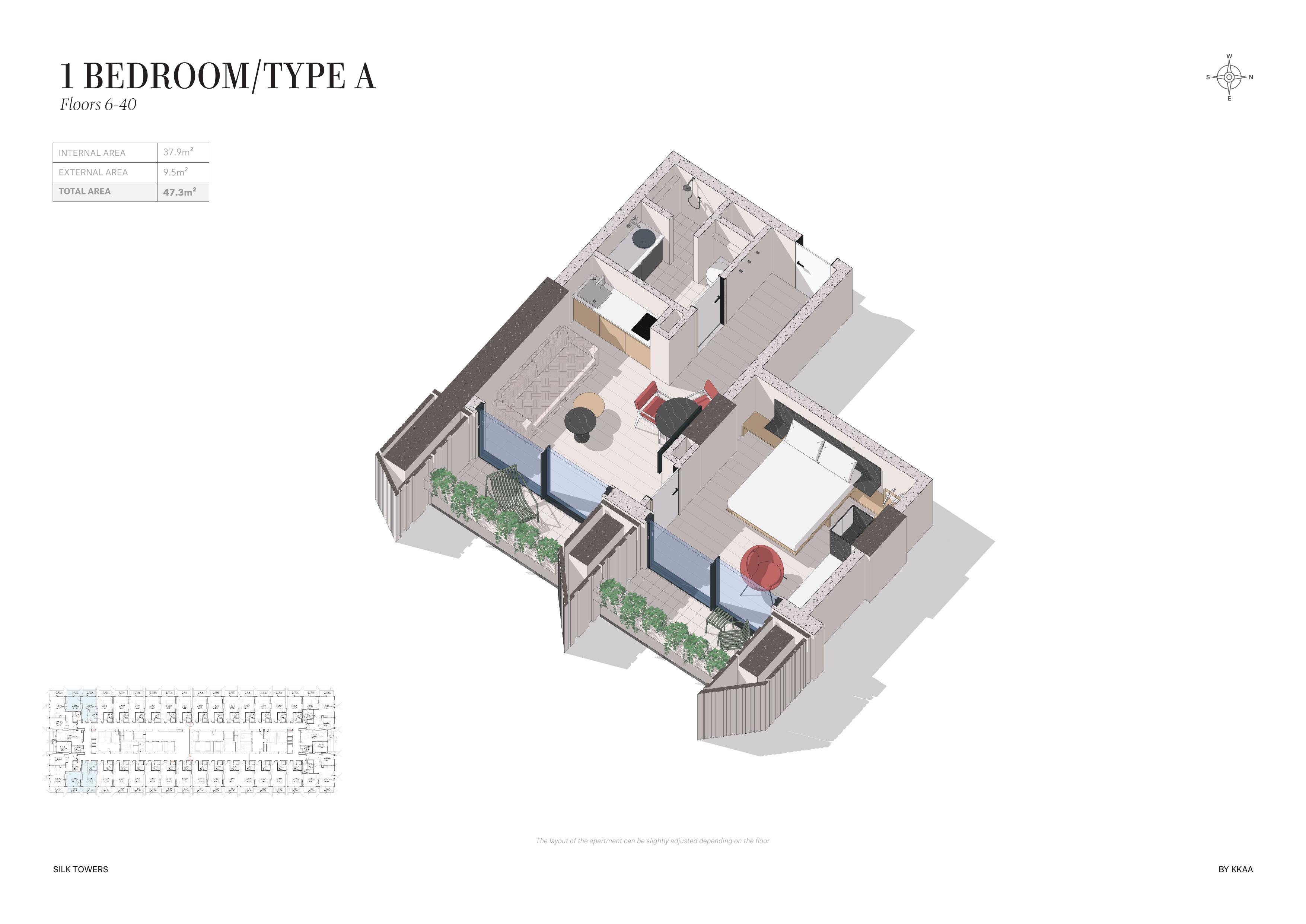 1 Bedroom Type A — Silk Towers