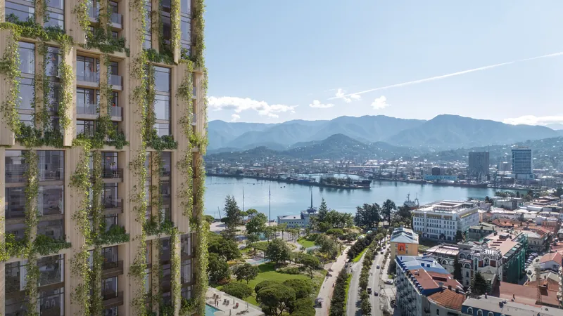 View from the area — Silk Towers, Batumi